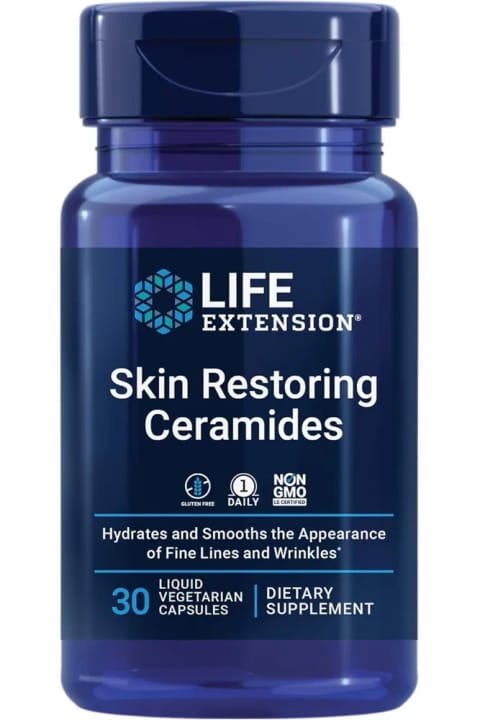 Life Extension سرامیدهای ترمیمکننده پوست وگان – 30 کپسول مایع