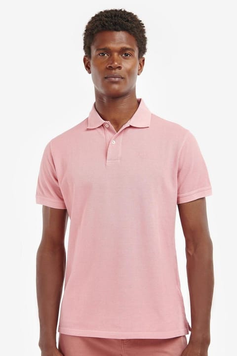 پولو یقه اسپرت شسته Barbour Pı15 Pink Salt