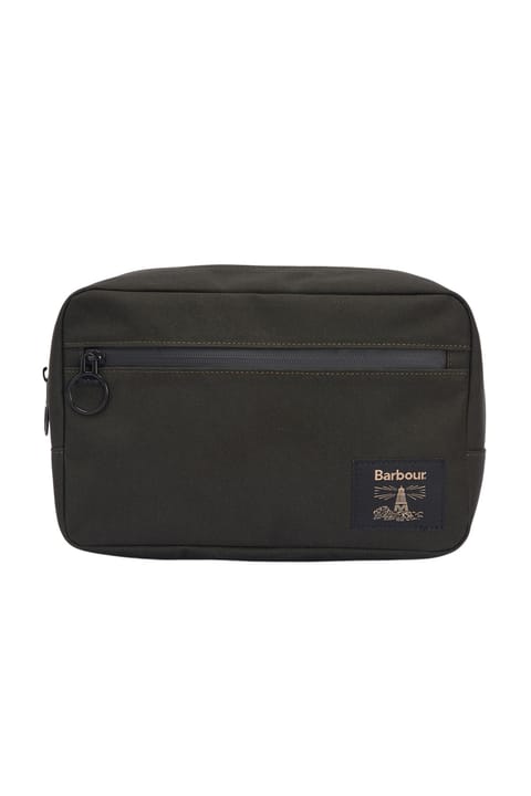 کیف لوازم بهداشتی سفر Barbour Field کنواس OL71 زیتونی-مشکی
