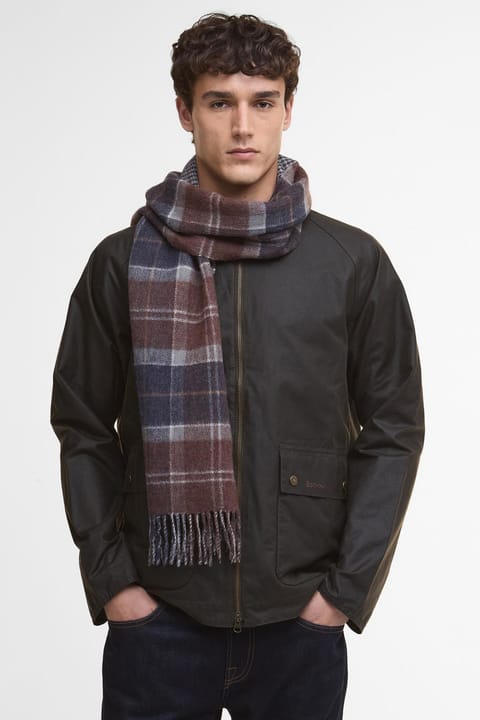 شال گردن دوطرفه Barbour Dramside TN38 Midnight Oak Tartan