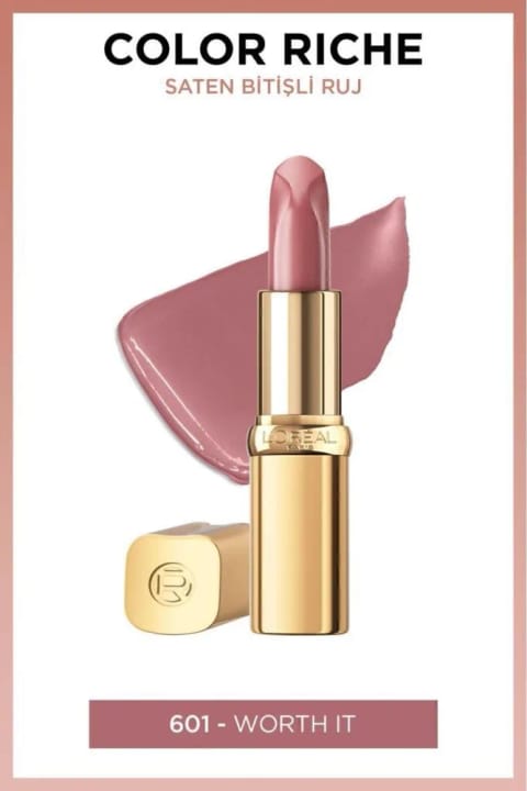 L'Oreal Paris COLOR RICHE INTENSE PIGMENT SATIN FINISH LIPSTICK - 601 WORTH I