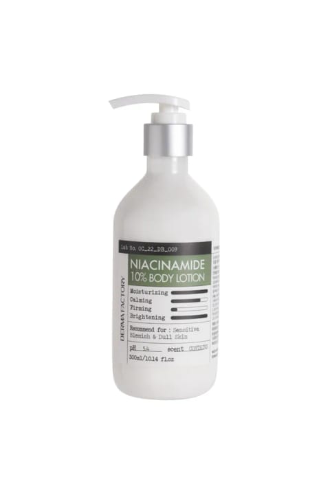 DERMA FACTORY کرم بدن تسکیندهنده و روشنکننده پوست Niacinamide