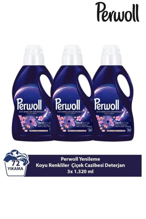 Perwoll Renewal Dark Colors Flower Charm 3x1.32L 72 Wash