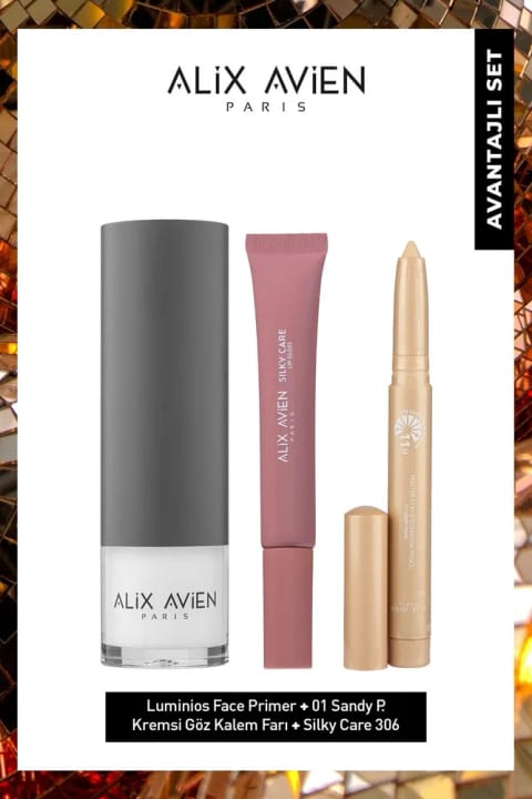 Alix Avien ست ضد منافذ باز با جلوه پوست درخشان و رژ لب براق حجم دهنده