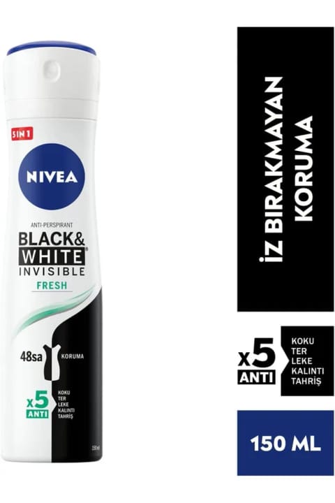 NIVEA دئودورانت زنانه Black & White Fresh