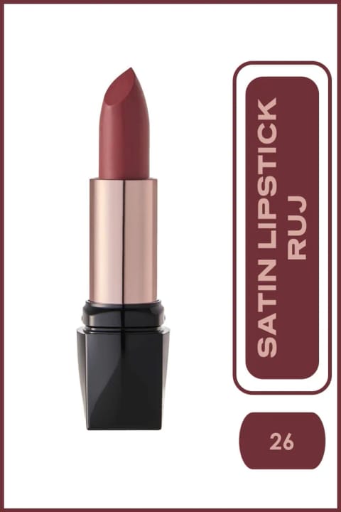 Golden Rose Satin Lipstick No: 26 - رژ لب ساتن با خاصیت مرطوب‌کنندگی