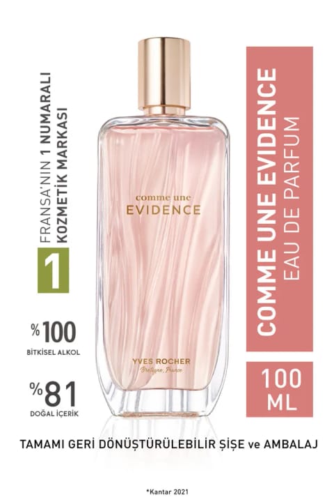 Yves Rocher Comme Une Evidence - ادوپرفیوم ماندگار و غلیظ - 100 میلیلیتر
