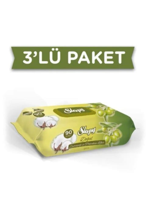 Sleepy دستمال مرطوب بچه با روغن زیتون 90×3