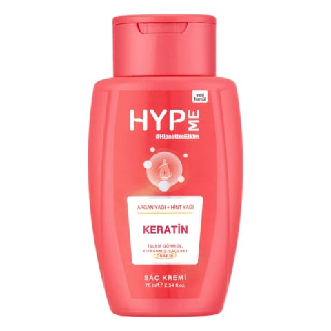 Hyp Me کرم نرم‌کننده ترمیم‌کننده مو با Keratin ۷۵ میلی‌لیتر