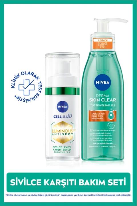 NIVEA Luminous630 ضد لک آکنه و Derma Skin Clear شوینده صورت