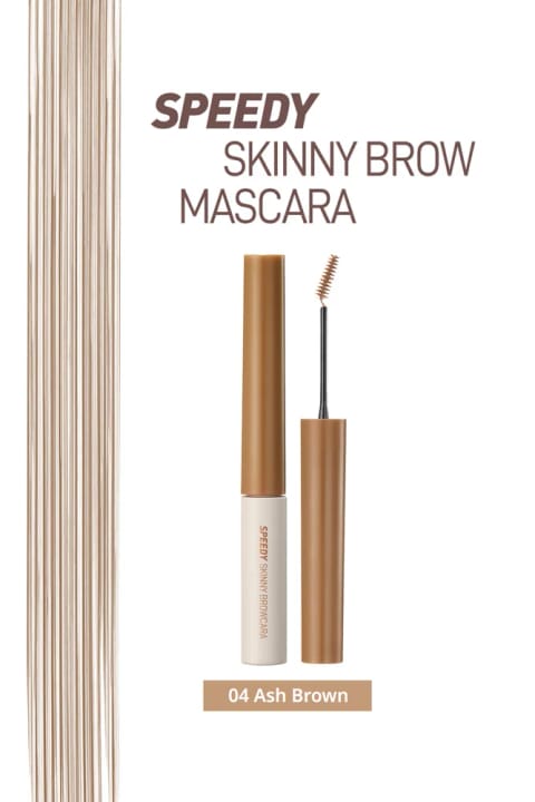 PERIPERA Speedy Skinny Brow Mascara رژ ابرو و تثبیتکننده — 04 Ash Brown