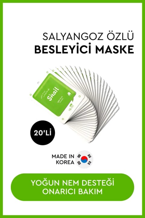 Mjcare On Snail Mask - ماسک صورت حاوی عصاره حلزون ۲۰ عددی