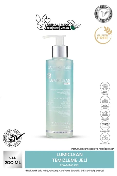 SAINT DE LUMIERE LUMICLEAN ژل پاککننده مرطوبکننده و ترمیمکننده سد پوستی ۲۰۰...
