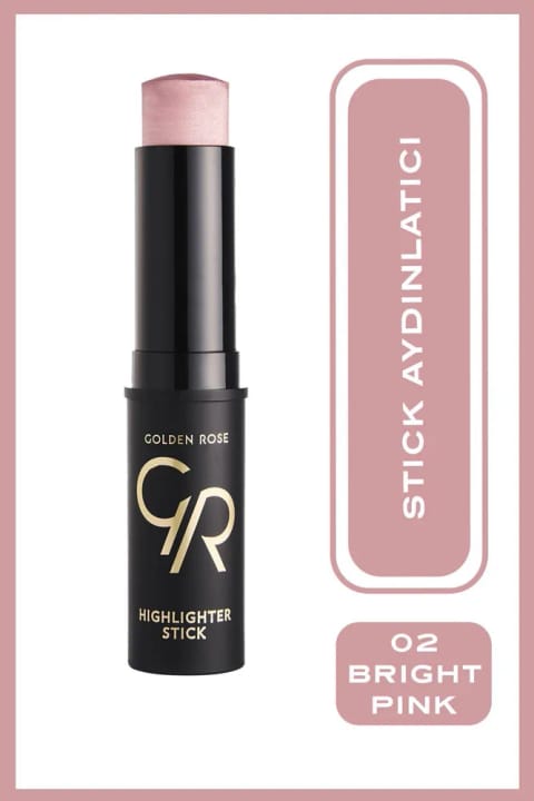 هایلایتر استیک Golden Rose شماره 02 Bright Pink حجم 9,5 میلیلیتر