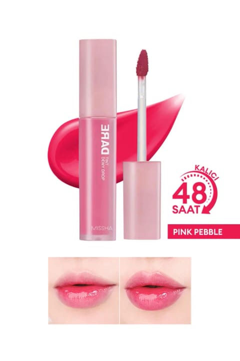 Missha Dare Tint Dewy Drop براق و ماندگار (Rosy Drop) — Pink Pebble