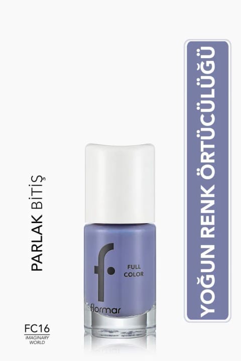 Flormar لاک ناخن براق با پیگمنت بالا - Full Color Nail Enamel - Fc16 Imagınary Wo
