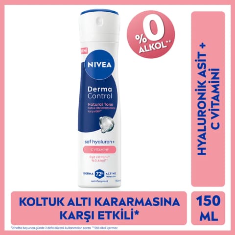 NIVEA اسپری دئودورانت زنانه درما کنترل طبیعی تون ۱۵۰ میلیلیتر