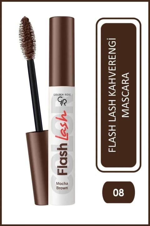 Golden Rose Flash Lash Mascara رنگی - 08 Mocha Brown