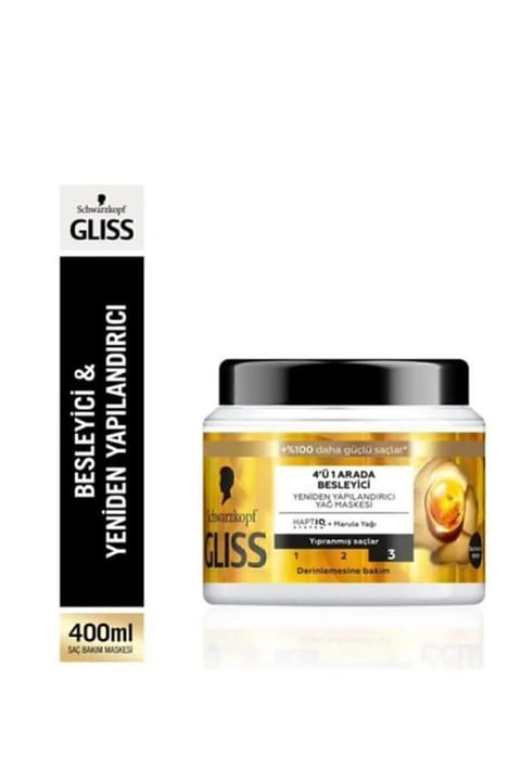 Gliss Oil Nutritive ماسک مو ۴ کاره مغذی و ترمیمکننده ۴۰۰ میلیلیتر