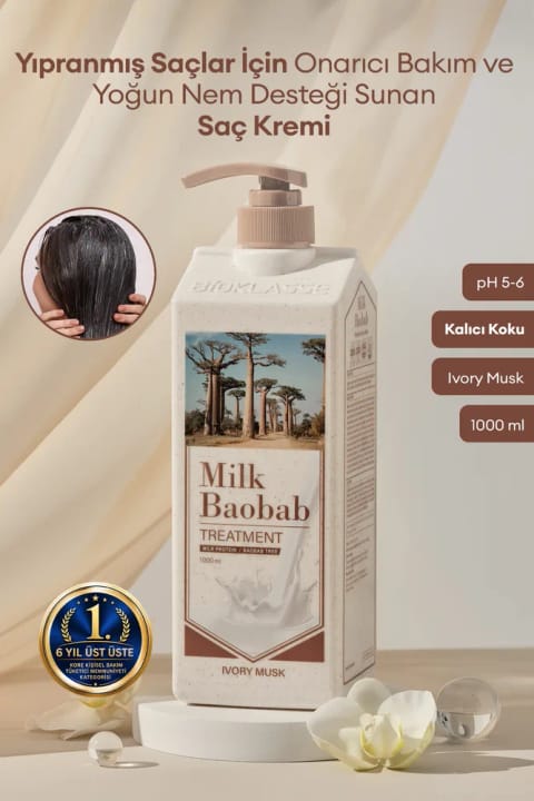 میلک بائوباب نرمکننده ترمیمکننده موی آسیبدیده اورجینال — Ivory Musk