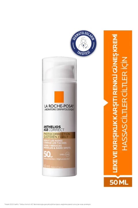 La Roche Posay Anthelios Age Correct رنگی SPF50 ضد لک و چین و چروک کرم ضد آفتاب صورت 50ml