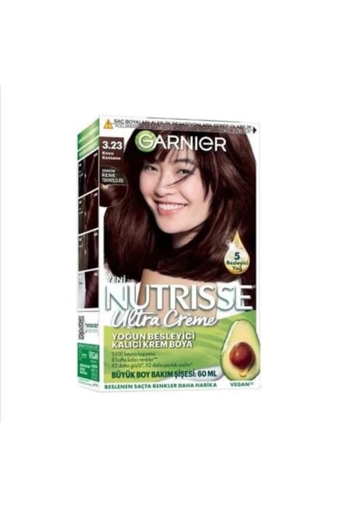 گارنیر Nutrisse Ultra Creme رنگ مو 3.23 شاه بلوطی تیره