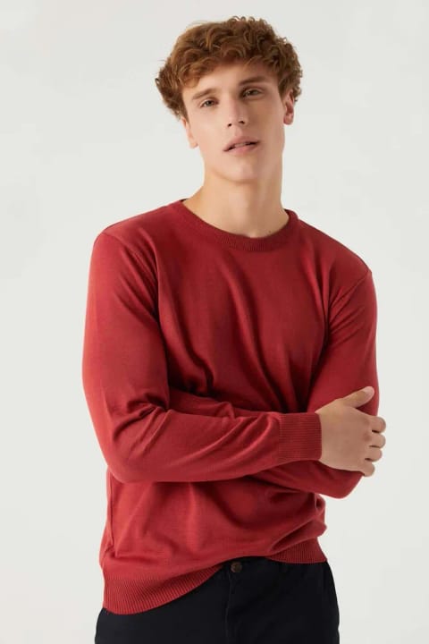 D'S Damat Regular Fit گل انار یقه گرد بدون پرز تری...