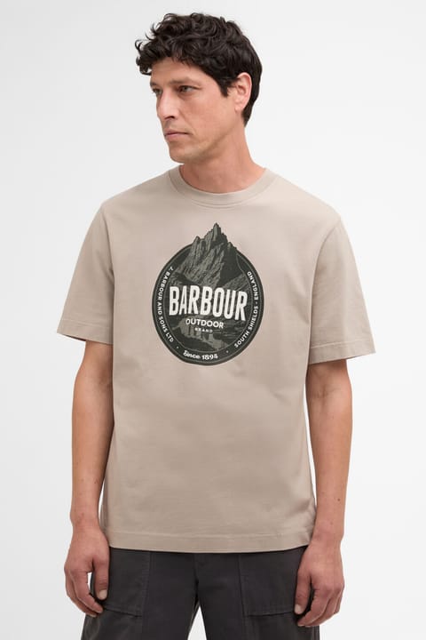 تیشرت ریلکس Barbour مدل Basswood رنگ GY35 Concrete