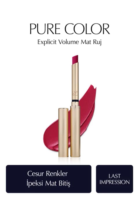 رژ لب مات Estee Lauder - Pure Color Explicit Volume Mat - رنگ: LAS...