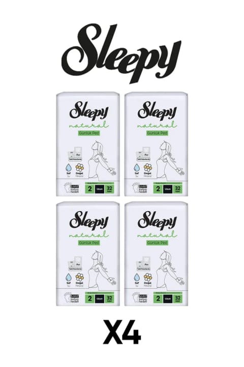Sleepy Natural Ultra Hassas روزانه پد شماره 2 بلند 32×4 عدد 128 عددی