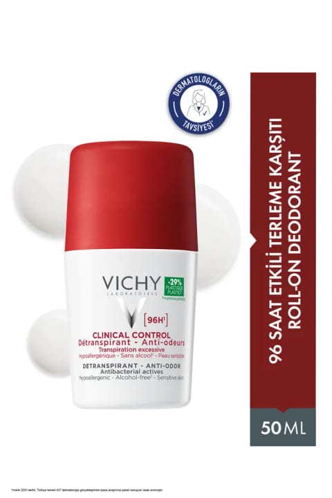 رول آن دئودورانت ضد تعریق Vichy Clinical Control 96H حجم 50 ml