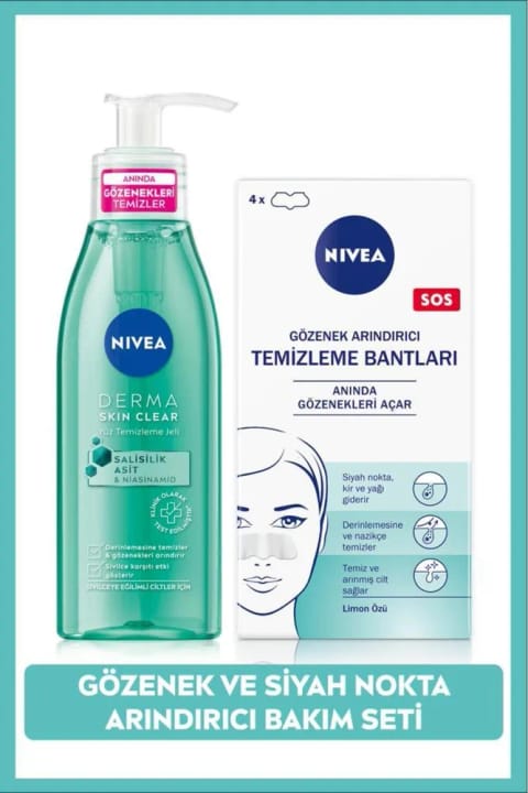 نوار بینی NIVEA حذف جوش‌های سرسیاه و شوینده ضد جوش صورت Derma Skin Clear