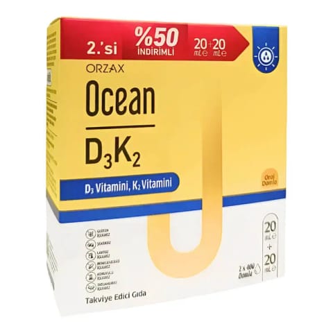 قطره Ocean Vitamin D3 K2، بسته ۲ عددی ۲۰ میلیلیتری