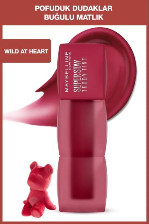رژ مایع مات بلندمدت Maybelline Super Stay Teddy Tint — 50 Wild At Heart