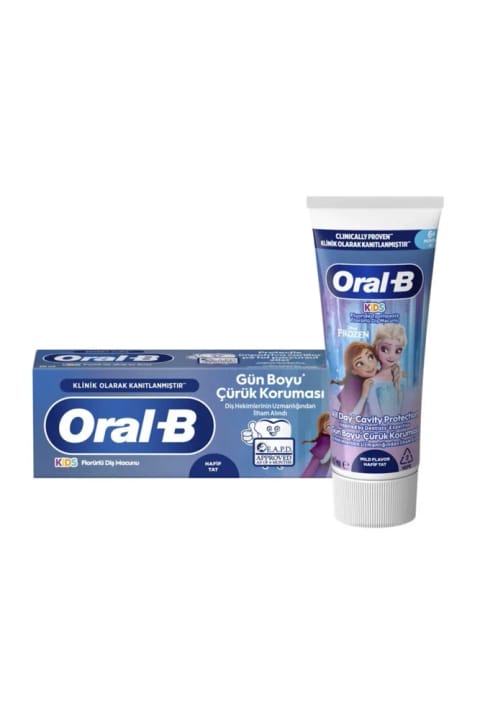 خمیر دندان کودکان Oral-B 60 میلی‌لیتری طرح فروزن ۶ ماه به بالا