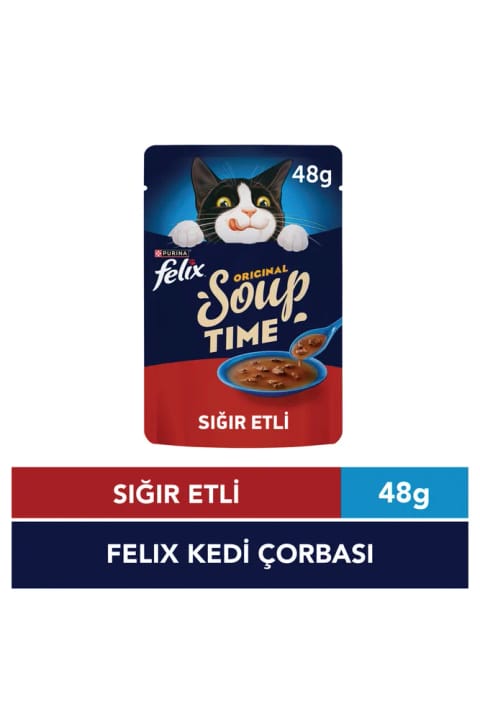 Felix سوپ گربه با طعم گوشت گاو