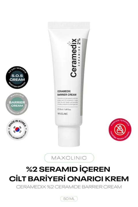 MAXCLINIC کرم ترمیم‌کننده صورت حاوی 2% سرامید Ceramedix Barrier Cream