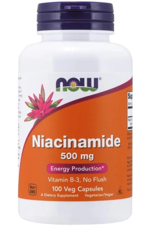 Now Foods، Niacinamide، 500 mg، 100 کپسول گیاهی، ساخت آمریکا
