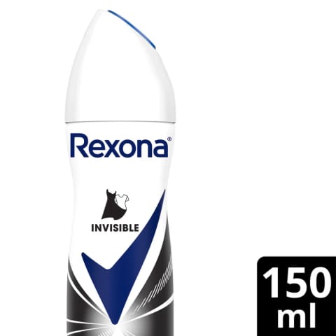 Rexona دئودورانت اسپری زنانه Invisible محافظت بی‌وقفه ۷۲ ساعته ۱۵۰ میلی‌لیتر