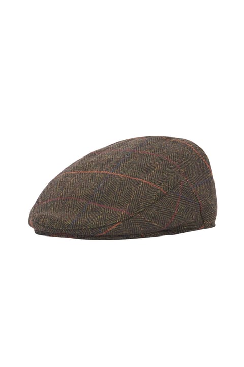 کلاه تخت Barbour Wilkin مدل OL15 رنگ زیتونی با بافت هریکبون