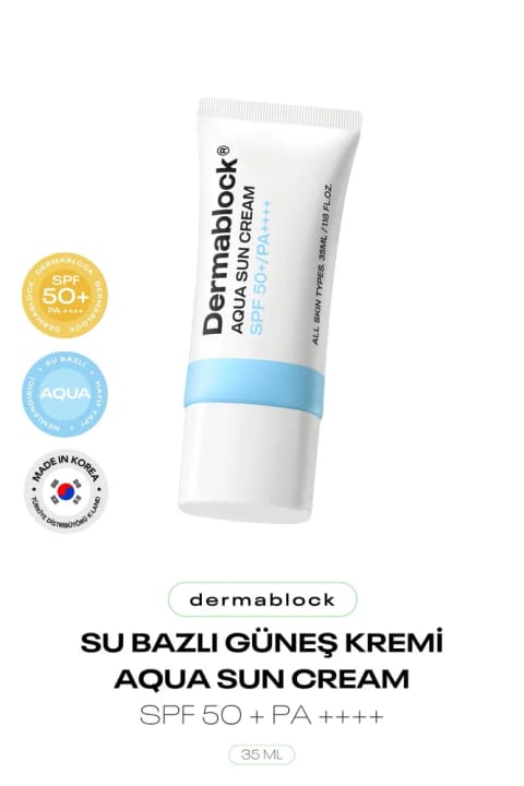 DERMABLOCK کرم ضد آفتاب کرهای پایه آب Aqua Sun Cream SPF 50 + PA ++++