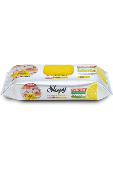 Sleepy دستمال تمیزکننده آشپزخانه 50 عددی لیمو