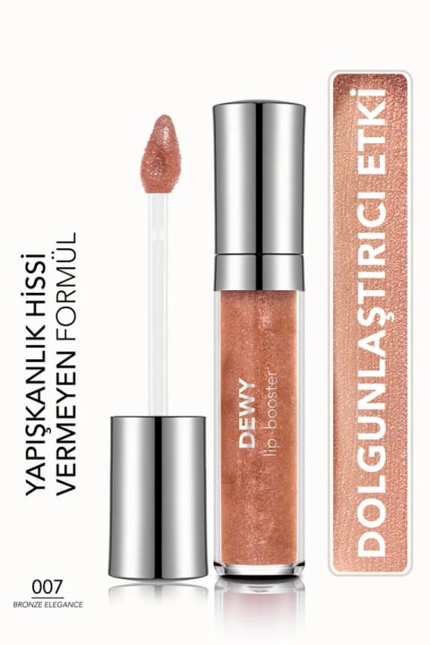 Flormar براقکننده و حجیمکننده لب - Dewy Lip Booster - 007 Bronze Elega...