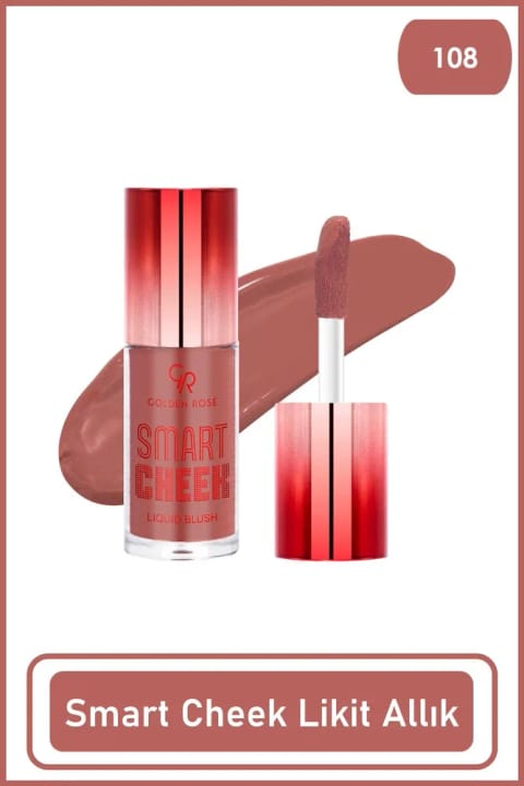 Golden Rose Smart Cheek Liquid Blusher 108-Kahverengi رژگونه مایع 6 میلیلیتر