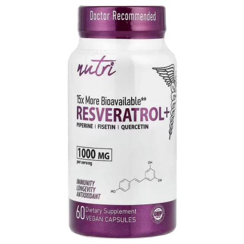 Nutri، Resveratrol+ Antioxidants ۶۰ کپسول وگان