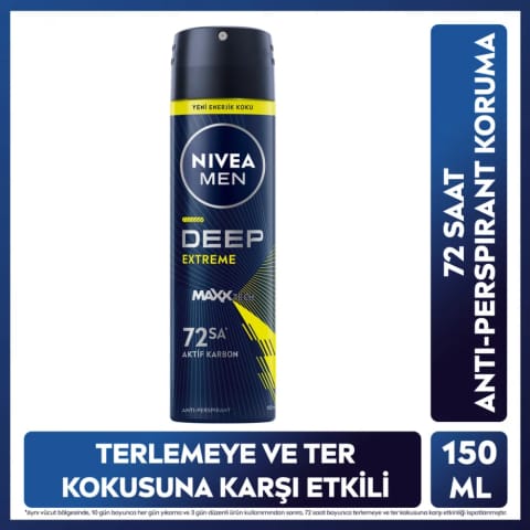 Nivea Men اسپری ضد تعریق دیپ اکستریم ۱۵۰ میلیلیتر