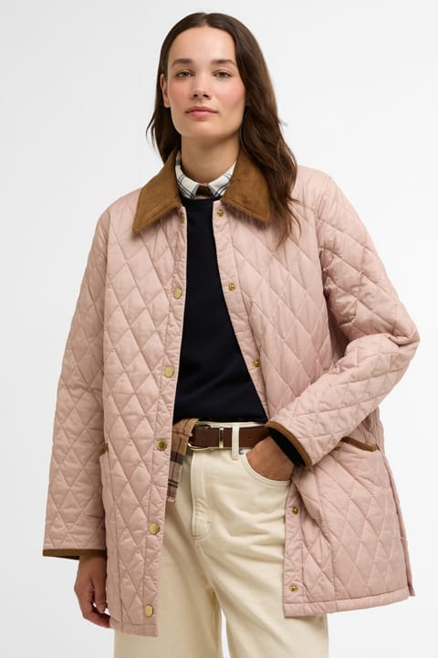 کاپشن کاپیتونه Barbour Icons Modern Liddesdale PI53 رنگ Gardenia/Dress/Beige