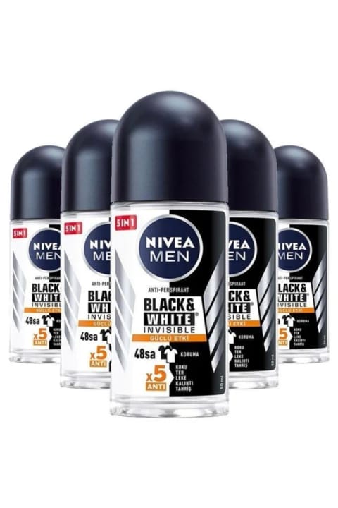 NIVEA مردانه Invisible Black & White اثر قوی رولآن ۵۰ میلیلیتر