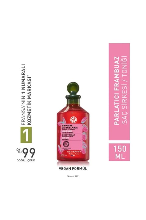 Yves Rocher تونیک سرکه تمشک برای موهای معمولی - درخشندگی 150 میلی‌لیتر