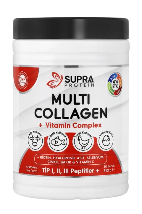 Supra Protein Multi Collagen + Multi Vitamin Powder Formula 5 Type Collagen, Vitamin...